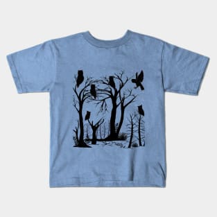 Mysterious Owls in Silhouette Kids T-Shirt